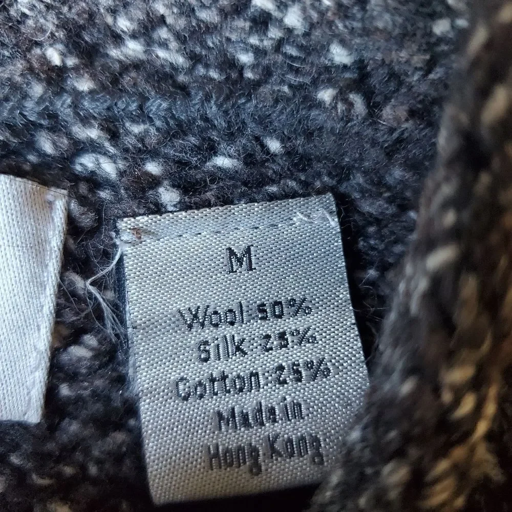 HARVEY ROTHSCHILD Men's Sweater Size Medium Brown‎ Wool / Silk Blend